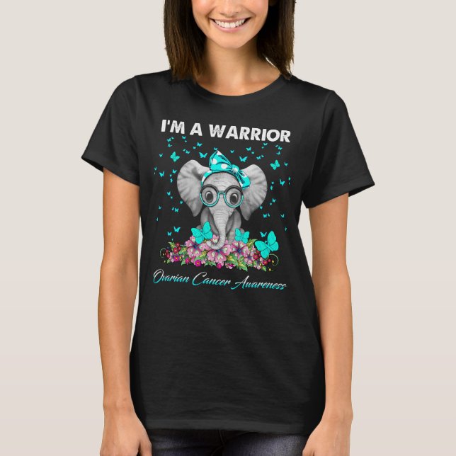 I_m A Warrior Ovarian Cancer Awareness T-Shirt (Front)