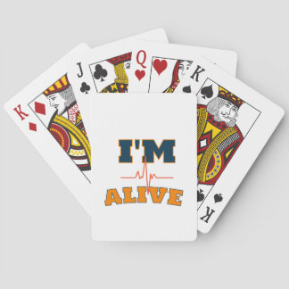 I’m Alive Funny Quote Tote Bag Poker Cards