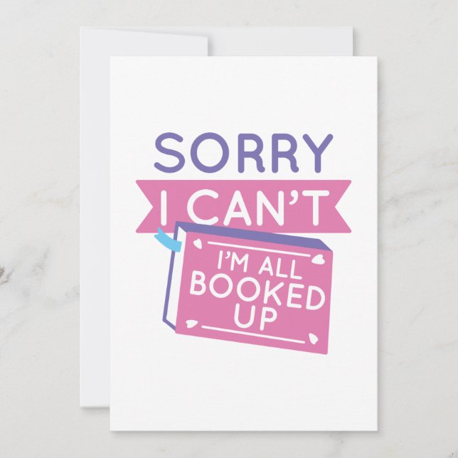 I’m All Booked Up Thank You Card (Front)