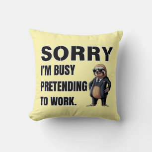 I’m Busy Pretending to Work Throw Pillow