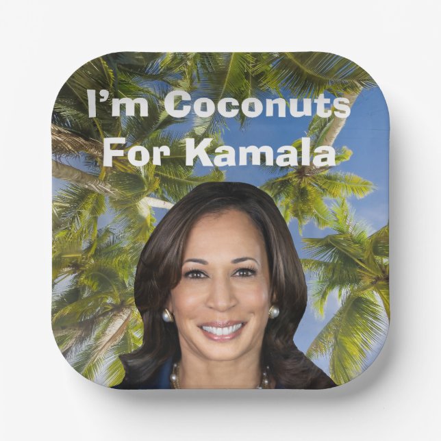 I’m Coconuts For Kamala Paper Plates (Front)