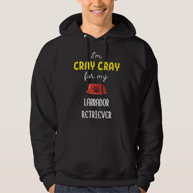I M Cray Cray For My Labrador Retriever Labrador R Hoodie (Front)