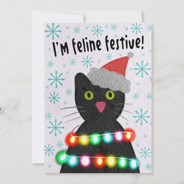 I’m feline festive holiday card (Front)