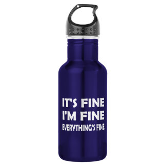I’m Fine, It’s Fine – Everything’s Fine and Funny Stainless Steel Water Bottle