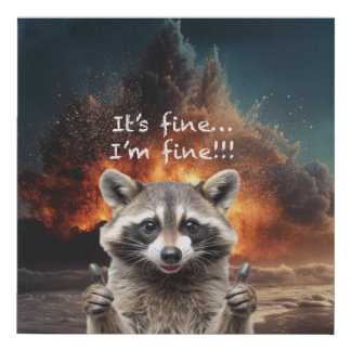 I’m fine it’s fine faux canvas print
