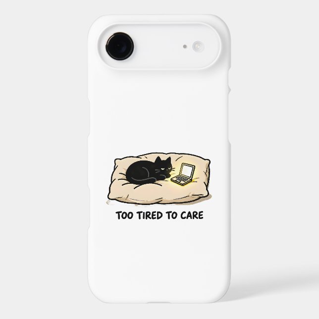 I’M FINE (KINDA)” Cozy Black Cat Graffiti iPhone C Case-Mate iPhone Case (Back)