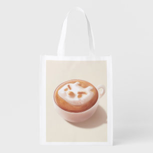 I’m Foaming With Feelings – Coffee Art Grocery Bag
