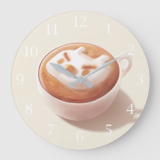 I’m Foaming With Feelings – Coffee Art Large Clock (Front)