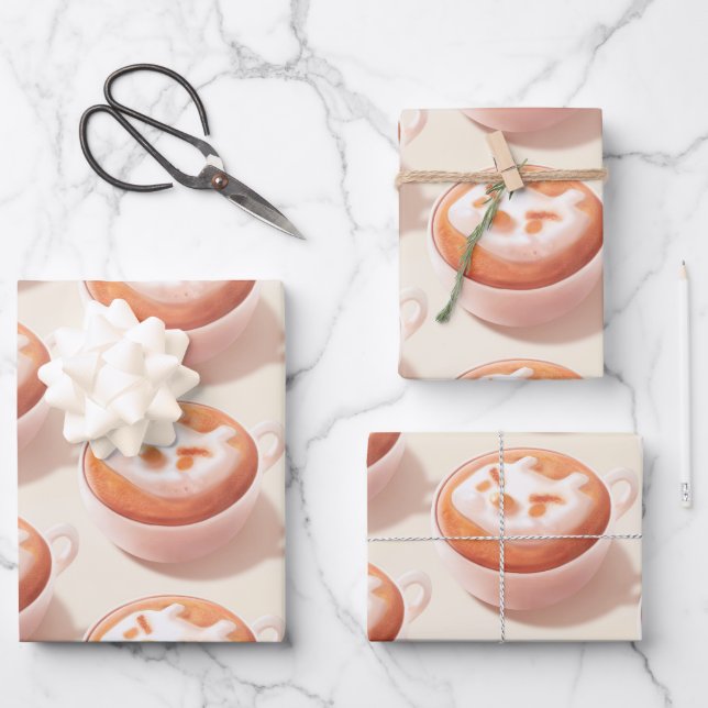 I’m Foaming With Feelings – Coffee Art Wrapping Paper Sheets (Front)