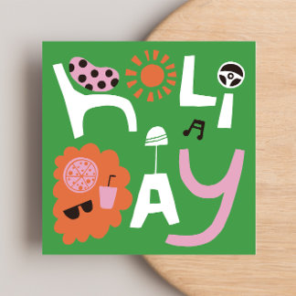 I’M GOING ON HOLIDAY Flat Note Card