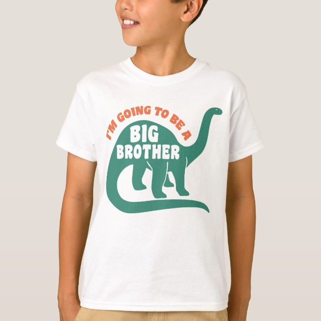 I’m Going To Be A Big Brother Dinosaur T-Shirt (Front)