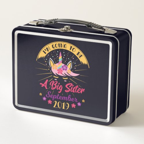I m Going To Be A Big Sister In September Metal Lunch Box