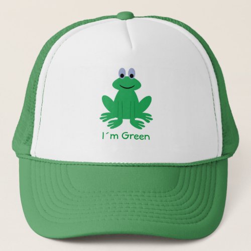 Im Green cartoon frog cap