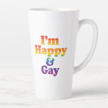 “I’m Happy & Gay” Mug – Bold Pride Latte Cup