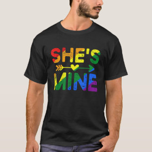 I m Hers She s Mine Matching LGBT Pride Lesbian Co T-Shirt