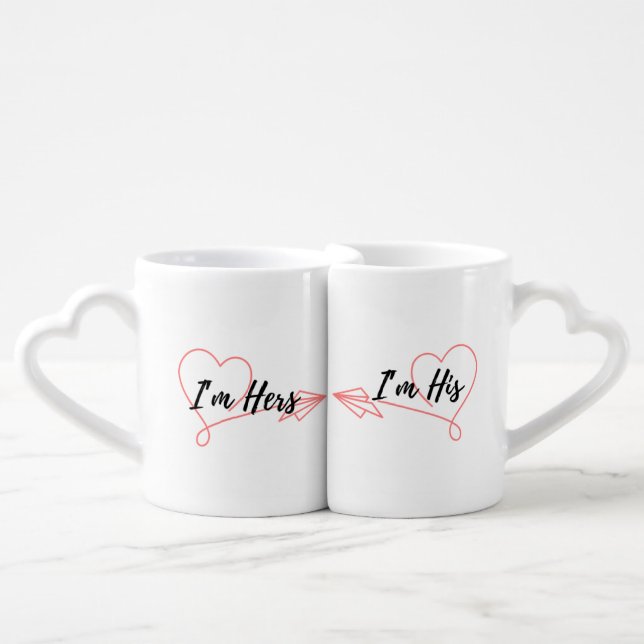 I’m His & I’m Hers – Matching Couple Mugs Set (Front Nesting)