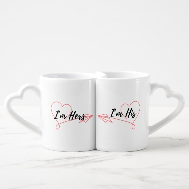 I’m His & I’m Hers – Matching Couple Mugs Set (Front Nesting)