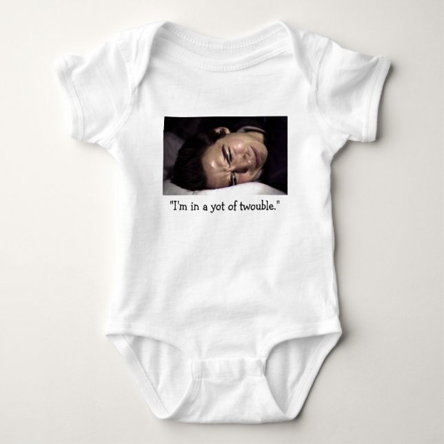 “I’m in a Yot of Twouble” Baby Bodysuit (Front)