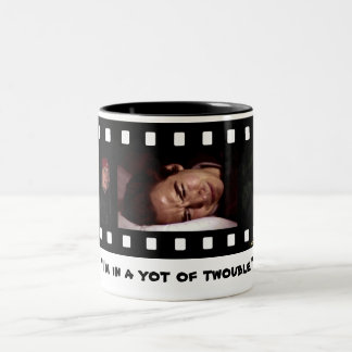 “I’m in a Yot of Twouble” Two-Tone Coffee Mug