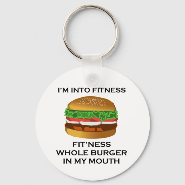 I’m Into Fitness Burger Keychain (Front)