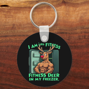 I’m Into Fitness, Fitness Deer in My Freezer Funny Keychain