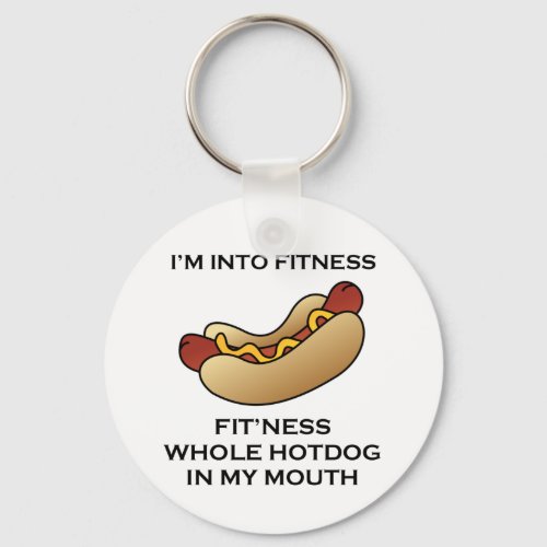 Im Into Fitness Hot Dog Keychain