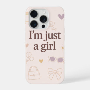 I’m Just a Girl Esthetic iPhone 15 Pro Case