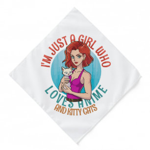I m Just a Girl Who Loves Cats Bandana