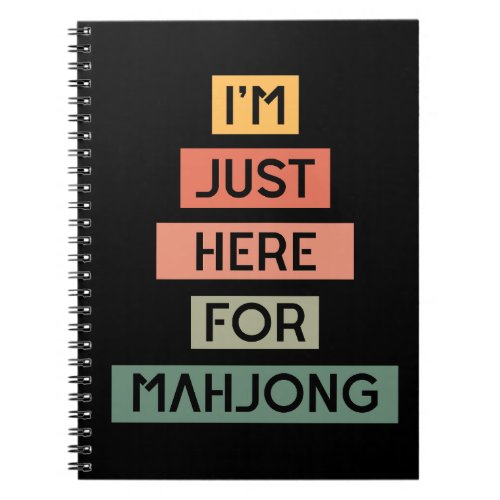 Im just here for mahjong notebook