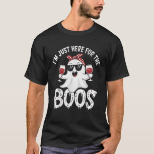 I m Just Here for the Boos Funny Halloween Ghost T-Shirt