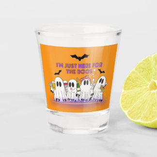 I’m Just Here For The Boos Funny Halloween Shot Glass