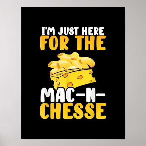Im Just Here  Mac And Cheese Thanksgiving Dinner Poster