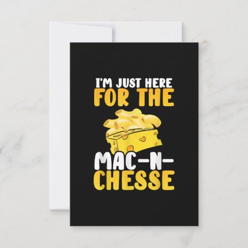 Im Just Here  Mac And Cheese Thanksgiving Dinner RSVP Card