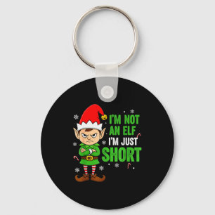 I’m Just Short Funny Elf Christmas Keychain