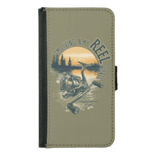 I’m Living in My Funny Fisherman Gift Samsung Galaxy S5 Wallet Case