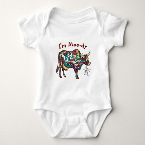 Im Moo_dy _ Funny Baby Jersey Bodysuit Cow Milk