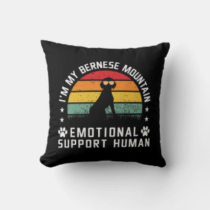 I’m my Bernese Mountain dog emotional support man Throw Pillow