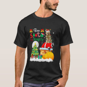 I m Naughty Funny Joke Xmas Santa Reindeer Golden T-Shirt