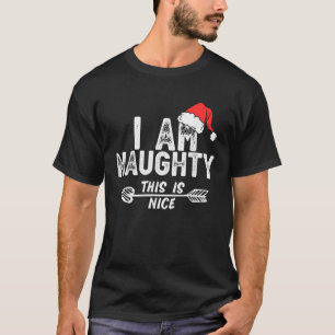 I m Naughty this is Nice Matching Christmas Couple T-Shirt