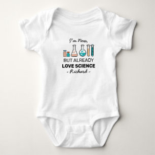 I’m New but Already Love Science Cute Scientist Baby Bodysuit