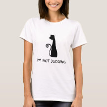 I’m Not Judging Funny Black Cat Graphic Design