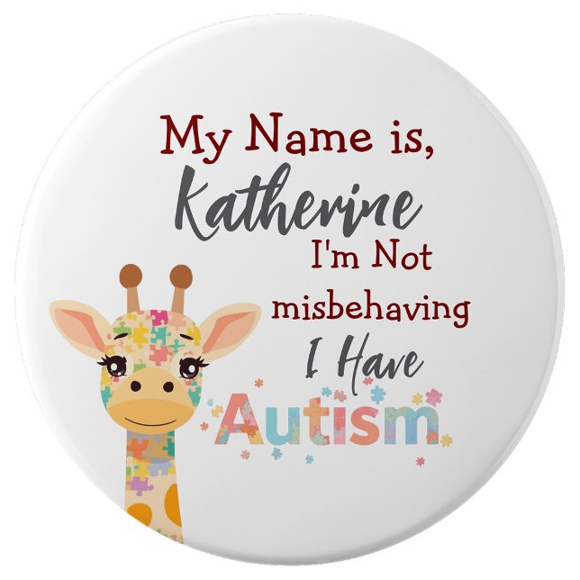 I’m Not Misbehaving,I Have Autism Button Pin Badge (Autism awareness button, I'm not misbehaving Button)