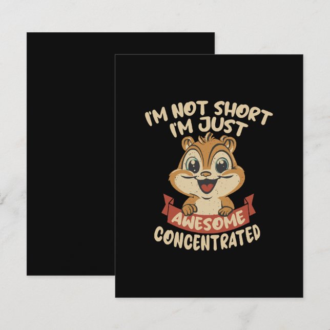 I m not Short, I m just Awesome Concentrated Enclosure Card (Front/Back)