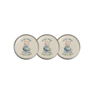 I’m Not Short, Just Down to Earth – Cute Cat Golf Ball Marker