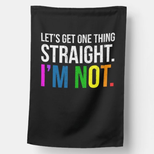 Im not straight lgbt present house flag