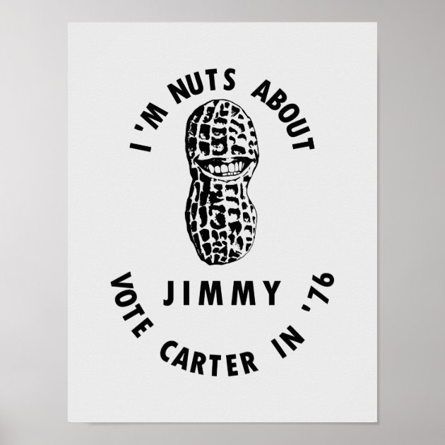 Multicolor 16x16 Jimmy Carter Georgia Peanut Farmer Remember I'm Nuts About Jimmy Carter Quote Democrat Throw Pillow