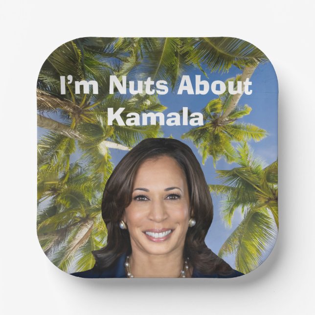 I’m Nuts About Kamala Paper Plates (Front)