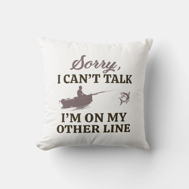 I’m On My Other Line Throw Pillow (Front)