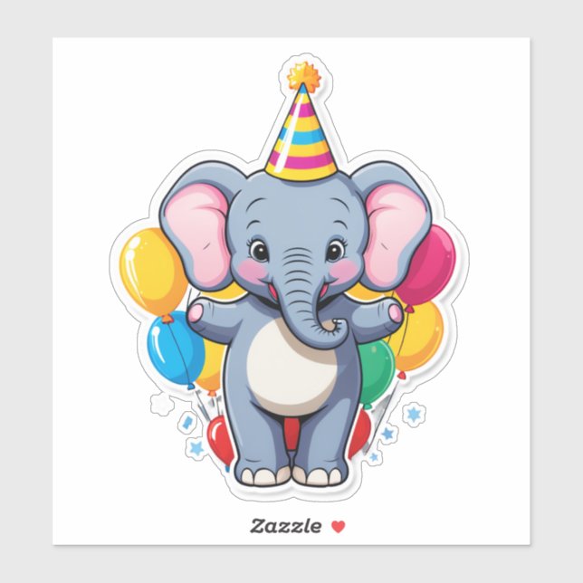 I’m ONE-derful! – Baby Elephant Birthday Joy Sticker (Sheet)