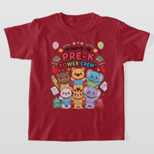 "I’m Part of the Pre-K Power Crew!" – Kids T-Shirt